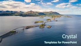  Presentation with classified - Theme consisting of atlanterhavsveien been awarded the title background and a  colored foreground