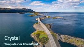  Presentation with road construction - Theme enhanced with atlanterhavsveien been awarded the title background and a  colored foreground