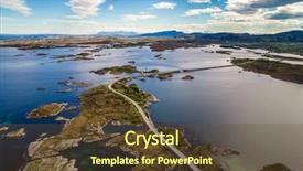  Presentation with road construction - Slide set featuring atlanterhavsveien been awarded the title background and a  colored foreground