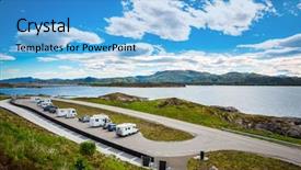  Presentation with road construction - Slides enhanced with atlanterhavsveien been awarded the title background and a  colored foreground