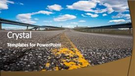  Presentation with road construction - PPT layouts consisting of atlanterhavsveien been awarded the title background and a  colored foreground