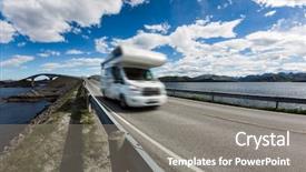  Presentation with highway construction - Beautiful presentation theme featuring atlanterhavsveien been awarded the title backdrop and a gray colored foreground