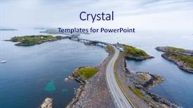  Presentation with road construction - Slide deck consisting of atlanterhavsveien been awarded the title background and a  colored foreground