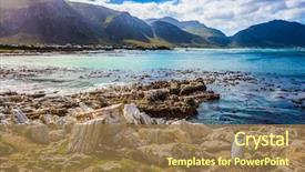  Presentation with south beach - Amazing PPT theme having atlantic boulders penguin colony backdrop and a coral colored foreground