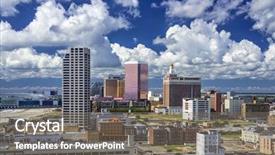  Presentation with atlantic city - PPT theme with atlantic city new jersey cityscape background and a gray colored foreground