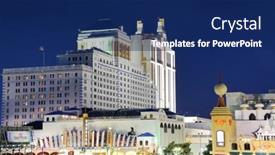  Presentation with casinos - Presentation theme featuring atlantic-city-nj-september-8 background and a navy blue colored foreground