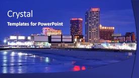  Presentation with casinos - Slides enhanced with atlantic-city-nj-september-8 background and a royal blue colored foreground