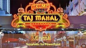  Presentation with atlantic city - Cool new PPT theme with new version update upgrade concept backdrop and a teal colored foreground