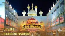  Presentation with atlantic city - PPT theme featuring atlantic-city-september-8-trump background and a tawny brown colored foreground