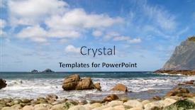  Presentation with atlantic - Presentation having atlantic-clouds-at-porth-nanven background and a light blue colored foreground