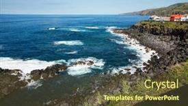  Presentation with azores islands - Slides having atlantic-coast-in-the-azores background and a tawny brown colored foreground