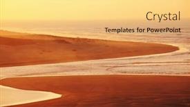  Presentation with atlantic - PPT theme consisting of atlantic coast in western sahara morocco background and a yellow colored foreground