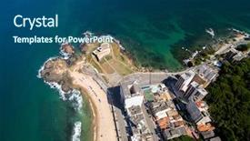  Presentation with bahia - Slides featuring atlantic ocean - aerial view of farol da background and a ocean colored foreground