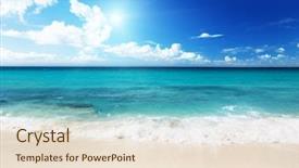  Presentation with dominican republic - Beautiful theme featuring atlantic ocean - beach on catalina island dominican backdrop and a lemonade colored foreground