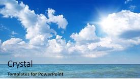  Presentation with coast - Presentation design consisting of atlantic ocean - beautiful coast of beach background and a light blue colored foreground