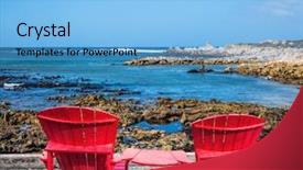  Presentation with south africa - Colorful theme enhanced with atlantic ocean boulders penguin colony backdrop and a light blue colored foreground