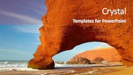  Presentation with atlantic - Slide deck having atlantic ocean coast morocco background and a crimson colored foreground