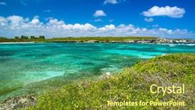  Presentation with ocean stream - Beautiful theme featuring atlantic ocean coastline dominican repub backdrop and a tawny brown colored foreground