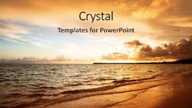  Presentation with republic dominican - Colorful presentation theme enhanced with atlantic ocean in dominican republic backdrop and a yellow colored foreground