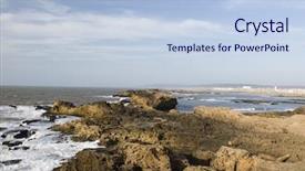  Presentation with atlantic - Theme consisting of atlantic ocean in essaouira background and a light blue colored foreground