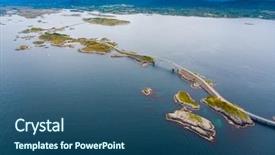  Presentation with classified - PPT layouts having atlantic ocean road background and a ocean colored foreground