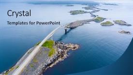  Presentation with classified - Cool new presentation design with atlantic ocean road backdrop and a light blue colored foreground