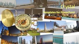  Presentation with emirates - Slides with atlantis - collage with dubai united arab background and a tawny brown colored foreground