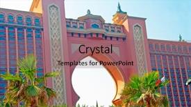 Presentation with dubai - Presentation theme with atlantis - dubai hotel background and a coral colored foreground