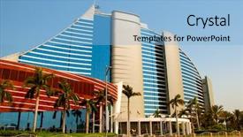  Presentation with dubai - Cool new presentation with atlantis - modern dubai hotel backdrop and a light blue colored foreground