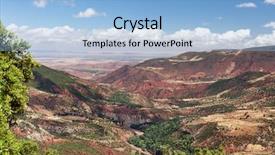  Presentation with clear sunny day rural landscape - Slides enhanced with atlas landscape valley near marrakech background and a light blue colored foreground