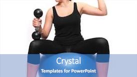  Presentation with doctor helps to get out of bed an elderly woman - Slide deck consisting of atletes nutrition - bodybuilder woman exercising and working background and a  colored foreground