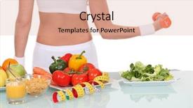  Presentation with healthy lifestyle - Slides enhanced with atletes nutrition - leading a healthy lifestyle background and a  colored foreground