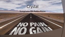  Presentation with pain - Presentation design consisting of health highway - no pain no gain written background and a light gray colored foreground