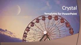  Presentation with vintage retro - PPT theme enhanced with atmosphere at a state fair background and a coral colored foreground