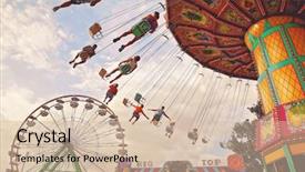  Presentation with atmosphere - PPT theme enhanced with atmosphere at a state fair background and a soft green colored foreground