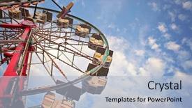  Presentation with state fair - Slide set featuring atmosphere at a state fair background and a light blue colored foreground