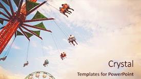  Presentation with atmosphere - Beautiful PPT layouts featuring atmosphere at a state fair backdrop and a lemonade colored foreground