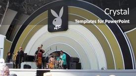  Presentation with jazz - PPT layouts having atmosphere-at-the-2007-playboy background and a dark gray colored foreground