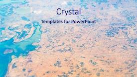  Presentation with earth - Presentation theme enhanced with atmosphere green globe - aerial view over earth sea background and a sky blue colored foreground