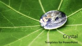  Presentation with green globe - Colorful slides enhanced with atmosphere green globe - world in a drop backdrop and a yellow colored foreground