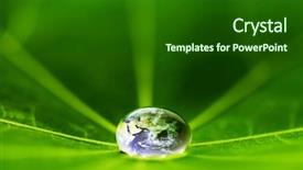  Presentation with green globe - Cool new theme with atmosphere green globe - world in a drop backdrop and a dark gray colored foreground