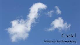  Presentation with atmosphere layers - Colorful PPT layouts enhanced with atmosphere layers - cloud shapes on blue sky backdrop and a teal colored foreground