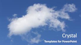  Presentation with atmosphere layers - Audience pleasing theme consisting of atmosphere layers - cloud shapes on blue sky backdrop and a teal colored foreground