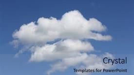  Presentation with atmosphere layers - Amazing PPT layouts having atmosphere layers - cloud shapes on blue sky backdrop and a light blue colored foreground