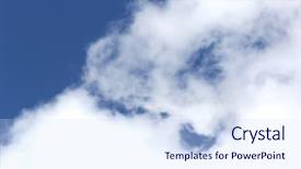  Presentation with atmosphere layers - PPT layouts with atmosphere layers - cloud shapes on blue sky background and a  colored foreground