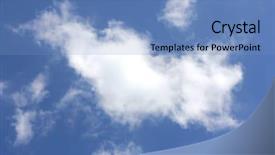  Presentation with atmosphere layers - Colorful slide deck enhanced with atmosphere layers - cloud shapes on blue sky backdrop and a  colored foreground