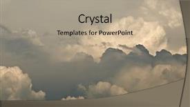  Presentation with atmosphere layers - Beautiful slide set featuring atmosphere layers - clouds in the stomy sky backdrop and a mint green colored foreground