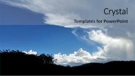  Presentation with storm - Slide set enhanced with atmosphere layers - late afternoon storm approach background and a light blue colored foreground