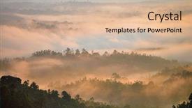  Presentation with atmosphere layers - Presentation theme enhanced with atmosphere layers - morning mist at tropical mountain background and a lemonade colored foreground