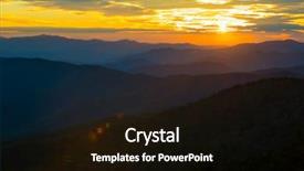  Presentation with ridges - Slides having atmosphere layers - smoky mountain colorful sunset scene background and a black colored foreground